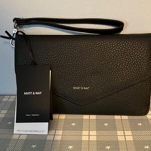 Matt & Nat Black Vegan Leather Clutch